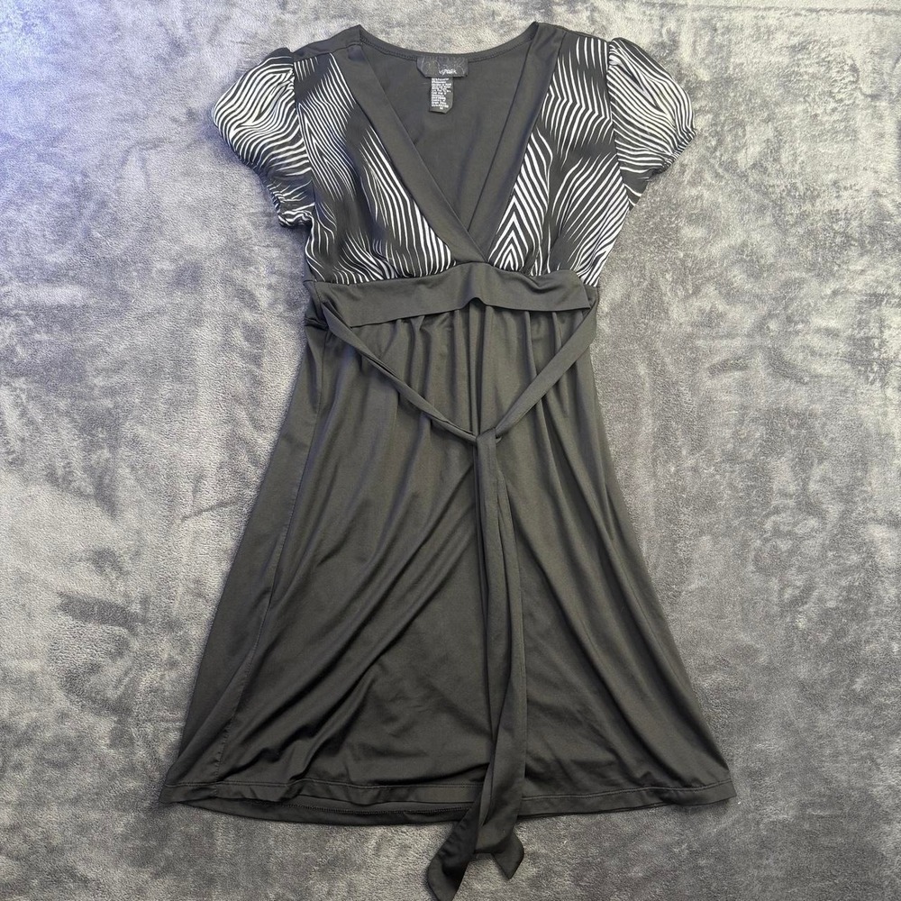 Hypnotik Womens Stripe Faux Wrap Dress Size Medium Y2K
